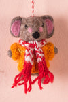 Felt Mouse in a Jumper Decoration