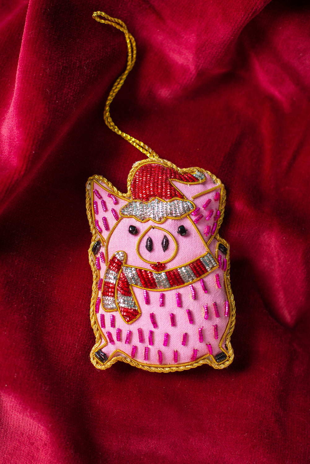 Festive Pig Decoration (Virgin Plastic Free)
