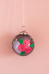 Set of Three Hand Painted Baubles