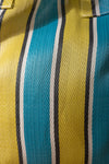 Yellow & Turquoise Striped Recycled Tote Bag