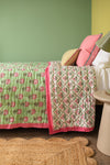 Laurel & Taffy Block Print Cotton Quilt