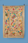 Suzani Embroidered Cotton Bedcover - 01
