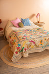 Suzani Embroidered Cotton Bedcover - 01