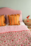 Ruby Meadow Reversible Floral Quilt