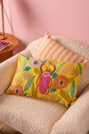 Beetle Embroidered Cushion Cover