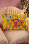 Beetle Embroidered Cushion Cover