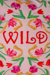 Wild Embroidered Cushion Cover