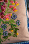 Foxglove Embroidered Cushion Cover