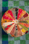 Vintage Fabric Pumpkin Pouffe