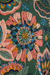 Sea Green Floral Embroidered Cushion Cover