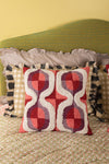 Geometric Tufted Pink & Purple Cushion Cover