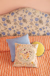 White Embroidered Bird Cushion Cover