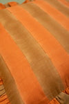 Orange & Gold Block Print Cotton Cushion Cover