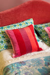 Petal Striped Velvet Cushion Cover