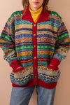 Hand Knitted Wool 'Fairisle' Cardigan - 75