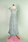 Jacqueline Green Hand Block Printed Cotton Long Dress