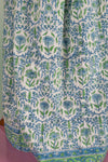 Jacqueline Green Hand Block Printed Cotton Long Dress