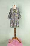 Elizabeth Yellow & Blue Hand Block Printed Cotton Tunic
