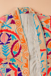Cream Suzani Embroidered Velvet Jacket - 03