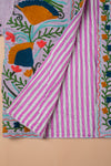 Purple Suzani Embroidered Velvet Jacket - 17