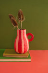 Pink & Red Katran Jug Vase