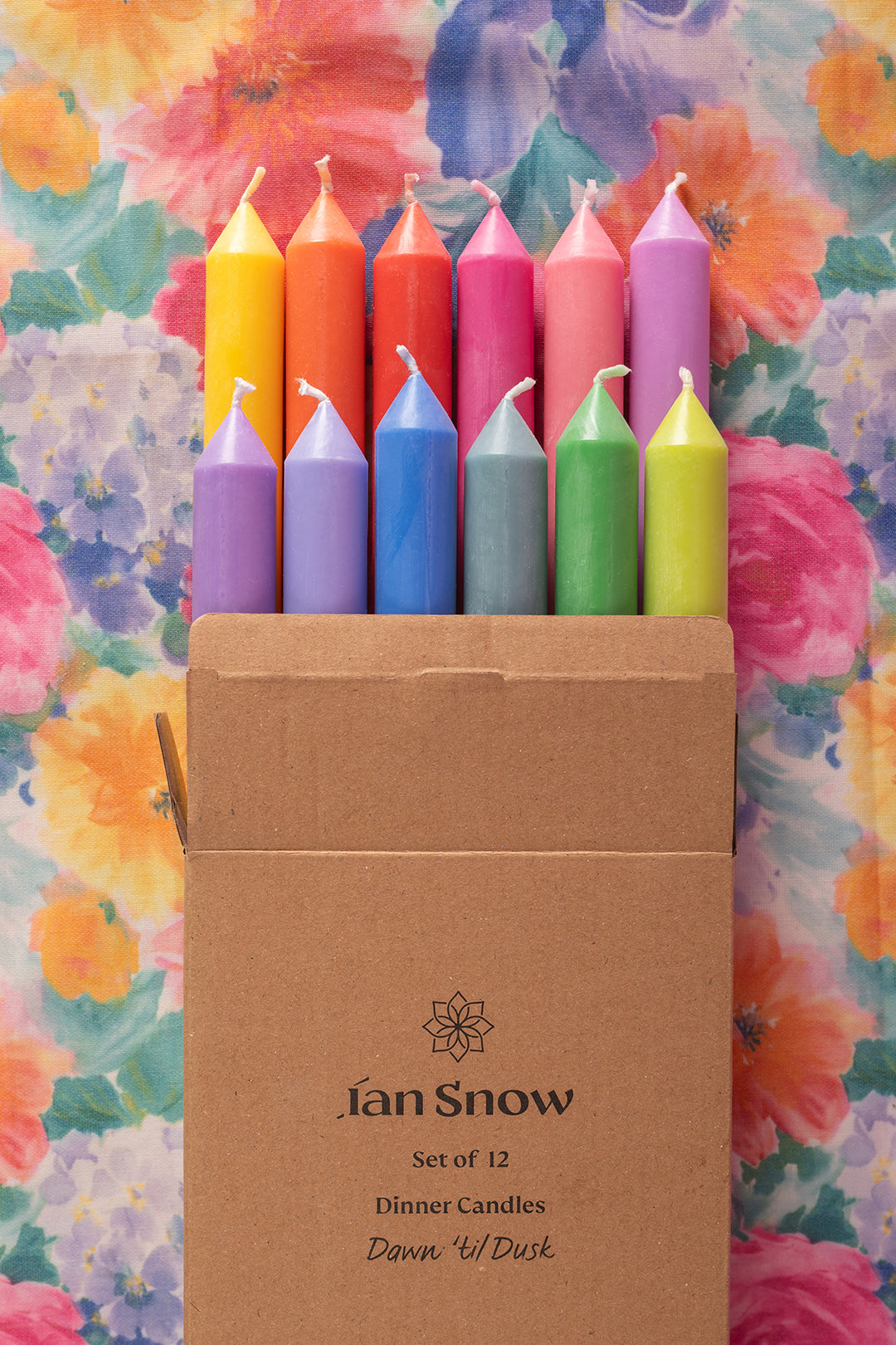 'Dawn 'til Dusk' Set of Twelve Dinner Candles