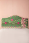 Green Kantha Covered Double Headboard