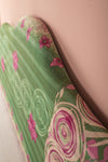 Green Kantha Covered Double Headboard