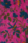 Cerise Bird of Paradise Velvet Fabric by the Metre