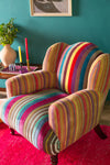 Striped Velvet Armchair