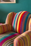 Striped Velvet Armchair