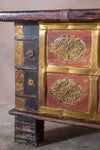 Cream Reclaimed Wooden Chest with Brass Trim