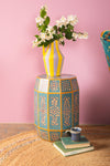 Hand Painted Sky Blue Side Table