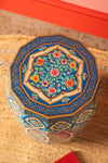 Hand Painted Navy Blue Side Table