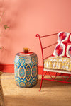 Hand Painted Navy Blue Side Table