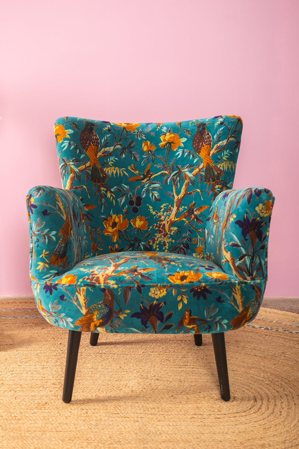 Blue Bird Chair Bird Blue Bird Of Paradise Velvet Chair – Ian Snow Ltd