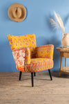 Yellow Kantha Panelled Armchair - 05