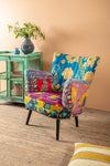 Blue Kantha Panelled Armchair - 06
