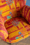 Red & Yellow Kantha Panelled Armchair - 07