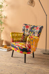 Black Kantha Panelled Armchair - 08