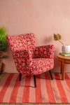 Scarlet & Pink Leaf Armchair