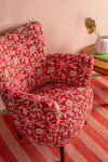 Scarlet & Pink Leaf Armchair