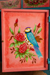 Birds Pink & Blue Hand Painted Kitchen Unit