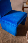 Birdie French Blue Velvet Upholstered Chair