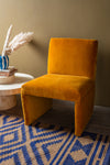 Estelle Honey Gold Velvet Upholstered Chair