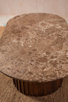 Valentina Wooden Coffee Table with Marble Top
