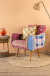 Fuchsia Kantha Panelled Armchair - 05