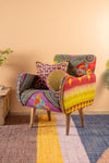 Purple Kantha Panelled Armchair - 07
