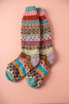 Hand Knitted Wool 'Fairisle' Socks - Large - 740