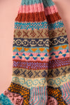 Hand Knitted Wool 'Fairisle' Socks - Large - 740